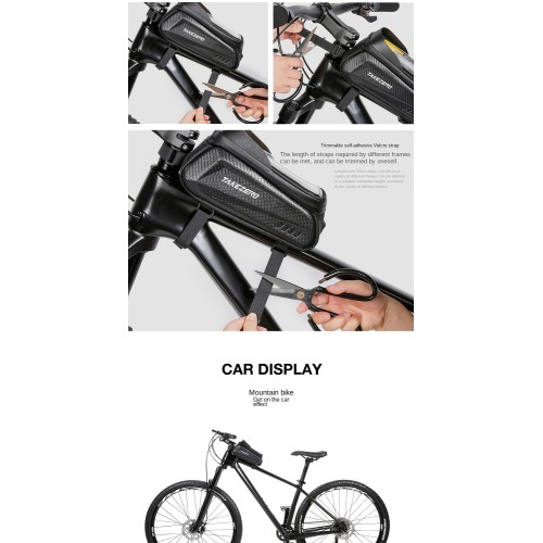 Mountain Bike Bag EVA Hard Shell Front Beam Bag Unisex Mobile Phone Top Tube Bag