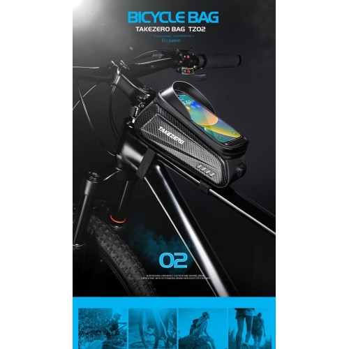 Mountain Bike Bag EVA Hard Shell Front Beam Bag Unisex Mobile Phone Top Tube Bag