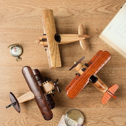 Wooden aircraft ornaments